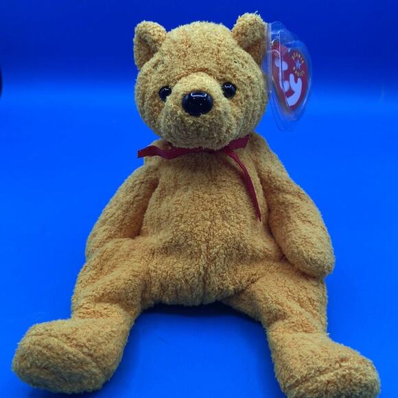 Ty Beanie Baby "Poopsie" Bear 2001 Stuffed Animal Toy New With Tag NWT (B1) - Picture 1 of 10